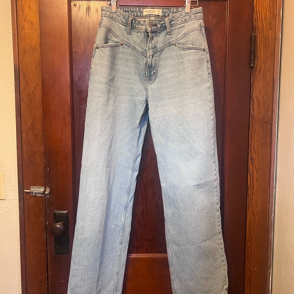 Abercrombie Light Blue Straight Jeans